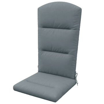 Patio Chair Cushion for Adirondack Chairs Replacement Cushion with Back and Ties, Dark Grey
