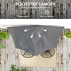 9.8ft Half Umbrella Semi Round Patio Parasol with Crank Handle, Top Vent for Garden, Balcony- NO BASE INCLUDED Dark Grey