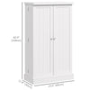 Freestanding Kitchen Pantry Storage Cabinet Kitchen Cabinet with 5-Tier Shelf 12 Spice Racks Adjustable Shelves White