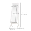 Full Length Mirror, Free Standing Full Body Mirror with Rectangular Frame, Adjustable Angle for Dressing Room, Bedroom, Living Room, White