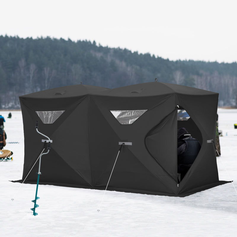 5-8 Person Pop-up Ice Fishing Shelter, Portable Ice Fishing Tent