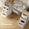 Desk with 8 Drawers, 55.1