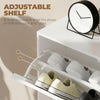 Shoe Storage Cabinet with 3 Flip Drawers, Narrow and Slim, 9-12 Pair of Shoes Organizer for Hallway, Entryway, White