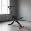 Soozier Foldable Squat Machine for Home Gym, Glute Workout Equipment for Arm, Leg and Glute Training, Red