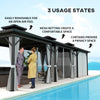 10' x 10' Hardtop Gazebo, Sun Shelter with Double Tier Metal Roof, Mosquito Netting, and Hanging Hook, Light Grey