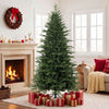 7ft Artificial Christmas Tree Full Hinged Xmas Tree Metal Base, Green