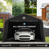 12' x 20' Portable Garage, Heavy Duty Carport Canopy with Ventilation Windows and Large Roll-up Door