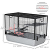 3-tier Hamster Cage, Guinea Pig Cage, Pet Chinchillas Play House Indoor with Accessories Food Dish Water Bottle, Ramps, 31.5