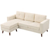 Sectional Sofa with Changeable Chaise Lounge, 3 Seat L-Shaped Sofa, Upholstered Couch for Small Space