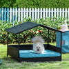 Wicker Pet House Dog Bed for Indoor/Outdoor Rattan Furniture with Cushion