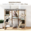 Wooden Catio Outdoor with Window Access, Waterproof Cover, Relaxing Condo, 5 Platforms, Doors, 59