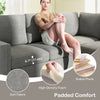 Pull Out Sofa Bed, Sleeper Sofa Couch with Hidden Storage, Chaise Lounge, Velvet Upholstery, U-Shaped Futon Couch