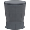 11 Gallon Patio Cooler Side Table, Outdoor Cooler Bar Table with Height Adjustable Top, Drainage Plug, Grey