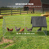 Metal Chicken Coop with UV-Resistant Cover for Rabbits, Ducks, Turtles, Guinea Pigs, 71