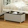 Storage Ottoman Bench, Velvet Upholstered Foldable Ottoman Footrest, Foot Stool with Wood Legs for Living Room, Bedroom