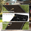 61 Inches Folding Pet Ramp with Grass Surface, Raised Side Rails, for Cars, SUVs