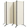 Folding Room Divider, Privacy Screen for Home Office Bedroom, 5.6FT Tall, Cream White