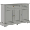 Modern Sideboard Cabinet, Buffet Cabinet with 2 Drawers and Adjustable Shelves, Buffets Tables for Dining Room, Grey