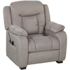 Massage Recliner Chair with Quiet Brushless Motor Pet-Friendly Fabric Power Recliner with 2 Memory Positions