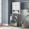 3-Tier Over Toilet Storage Unit Washing Machine Cabinet Dryer Cabinet with Adjustable Shelf for Bathroom, Laundry