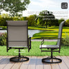 Patio Swivel Chair Set of 2, Swivel Rocker Outdoor Chairs with High Back, for Lawn Garden Backyard Deck, Light Grey
