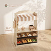 Wooden Grocery Store Playset Pretend Play with Play Food, Cash Register, Chalkboard, 61 Accessories for Boys & Girls 3-8