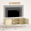 TV Stand Cabinet for TVs up to 55 Inches, Entertainment Unit with Storage Shelves and Wood Legs for Living Room