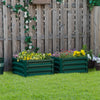 2' x 2' x 1' 2-Pieces Raised Garden Bed with Galvanised Steel Frame for Vegetables, Flowers, Herbs, Green