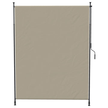 7' x 10' Retractable Patio Awning, Manual Outdoor Privacy Screen with UPF40+ & Water-Resistant Fabric, Beige