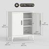 Office Storage Cabinet with Lock, Filing Cabinet with Adjustable Shelves and Doors for Home Office, Garage, White
