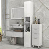 Tall Bathroom Cabinet, High Gloss Storage Cabinet with Doors and Adjustable Shelves, 11.8