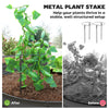 6' x 3' x 1' Large Outdoor Planter Box, Galvanized Raised Garden Bed with Metal Plant Stake, Silver, Dark Grey
