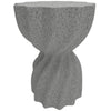 Spiral Decorative Garden Stool, Flower Top Outdoor Stool Side Table Plant Stand Footstool for Indoor Outdoor, Grey