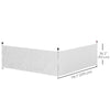 Canopy Sidewalls for 10' x 10' or 10' x 20' Pop up Canopy, 2 PCS Canopy Half Walls Only, White