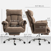 Desk Chair, Computer Office Chair with Footrest, Adjustable Backrest and Headrest