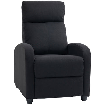 Single Recliner Sofa, Manual Home Theater Seating, Single Reclining Sofa Chair with Padded Seat for Living Room