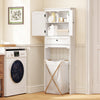 Over The Toilet Storage, Modern Bathroom Cabinet Over Toilet with Drawer, Cabinet and Adjustable Shelf, White
