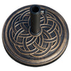 25 lb Heavy Duty Patio Umbrella Base, Round Market Umbrella Stand for Outdoor, Deck, Backyard, Garden, Bronze