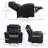 Manual Recliner Chair with Vibration Massage, Side Pockets, Microfibre Reclining Chair for Living Room