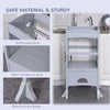 Qaba Step Stool with Safety Rail and Support Handles Kitchen Counter Step-up Helper