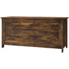 Storage Trunk with 2 Safety Hinges, Modern Entryway Bench with Side Handles, Storage Chest for Living Room, Rustic Brown