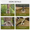 10' x 10' Steel Outdoor Patio Gazebo Canopy with Removable Mesh Curtains, Display Shelves, & Steel Frame