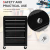 5-Drawer Rolling Tool Cabinet on Wheels, Lockable Tool Chest, Tool Organizer for Garage, Factory and Workshop