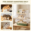 Large Hamster Cage, 3 Tiers Acrylic Hamster Habitat with Water Bottles, Running Wheel for Pet Mice, Dwarf Hamster