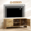 TV Stand for up to 55 Inch TV, Nordic Entertainment Center with 2 Cabinets and 2 Open Shelves for Living Room, White