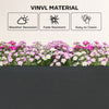 Vinyl Raised Garden Bed Kit, Set of 2 Elevated Garden Boxes with Open Bottom, Screwless Outdoor Planter Box