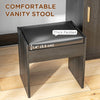 Illuminated Dressing Table Set, LED Vanity Table Set with Stool, LED Mirror, Drawer and Cabinet Shelves for Bedroom