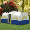 4 Person Camping Tent, 3 Room Cabin Tent, 3000mm Waterproof and UPF30+ with Sewn in Groundsheet and Carry Bag