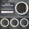 LED Bathroom Mirror for Vanity, Dimmable Lighted Anti Fog Wall Mirror with 3 Temperature Colors, Plug-in, 28 Inch