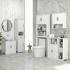 Wall Mount Bathroom Cabinet, Storage Organizer Kitchen Cupboard with 2 Doors and Adjustable Shelf White